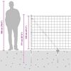 vidaXL Zaun mit Pfosten Gr&uuml;n 1,2 x 25 m Stahl