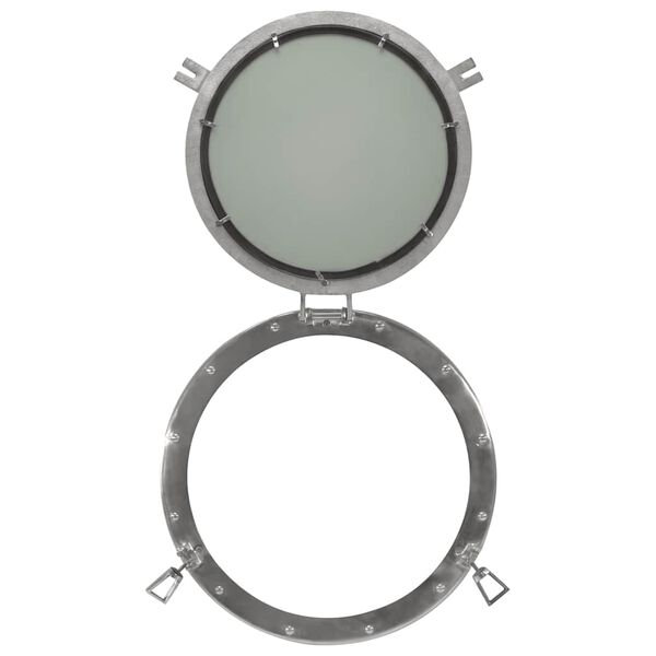 vidaXL Bullaugen-Spiegel Wandmontage &Oslash;50 cm Aluminium und Glas