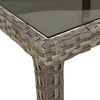 vidaXL 9-tlg. Garten-Essgruppe mit Kissen Grau Poly Rattan
