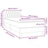 vidaXL Boxspringbett mit Matratze Hellgrau 100x220 cm Samt