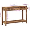 vidaXL Konsolentisch Braun 107 x 33 x 76 cm Massives upgecyceltes Holz