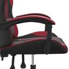 vidaXL Gaming-Stuhl Drehbar Schwarz und Weinrot Kunstleder