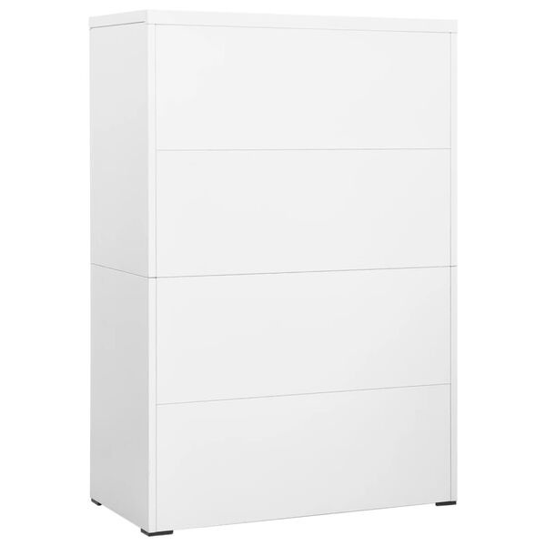 vidaXL Aktenschrank Wei&szlig; 90x46x134 cm Stahl