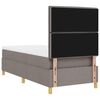 vidaXL LED Boxspringbett mit Matratze Taupe 90 x 200 cm Stoff
