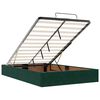 vidaXL Ottoman-Bett mit Matratzen & LEDs Dunkelgrün 120x190 cm Samt