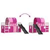 vidaXL Etagenbett mit Rutsche und Gardinen Rosa 90x200 cm