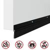 vidaXL Aufsteck T&uuml;rb&uuml;rstendichtungen 12 pcs Schwarz 100 cm