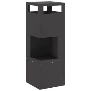 vidaXL Feuerstelle Schwarz 35 x 35 x 100 cm Stahl