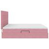 vidaXL Bett mit Stauraum und LED mit Matratze Rosa 200 x 200 cm Samt