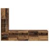 vidaXL TV-Wandm&ouml;bel mit LED Wandmontiert 4 pcs Altholz Holzwerkstoff