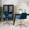 vidaXL Esszimmerst&uuml;hle 2 Stk. Drehbar Blau Samt