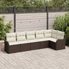 vidaXL Gartensofa-set 6 pcs Braun Poly-Rattan