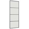 vidaXL Schiebet&uuml;r mit Beschlag Schwarz 76x205 cm ESG-Glas