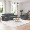 vidaXL Sofa 2 pcs Dunkelgrau