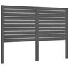 vidaXL Massivholzbett mit Kopfteil Grau 140x200 cm