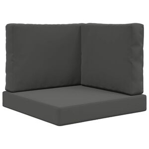 vidaXL Sofakissen f&uuml;r drau&szlig;en 3 pcs Anthrazit Polyester