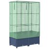 vidaXL Hochbeet mit Gew&auml;chshaus-Aufsatz Rattan-Optik 80x40x138 cm