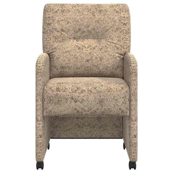 vidaXL Esszimmerst&uuml;hle mit Rollen 2 pcs Hellgrau 57 x 67 x 95 cm