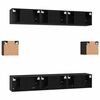 vidaXL TV-Schrankset 8 pcs Schwarz Eichen-Optik Holzwerkstoff