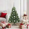 vidaXL K&uuml;nstlicher Weihnachtsbaum mit 150 LEDs Gr&uuml;n 120 cm PE und PVC