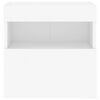 vidaXL TV-Wandschrank mit LED-Leuchten Weiß 40x30x40 cm