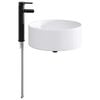 vidaXL Waschbecken mit Wasserhahn und Abfluss Matt Schwarz