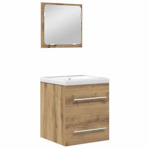 vidaXL Badezimmerm&ouml;bel-Set 2 pcs Artisan-Eiche Holzwerkstoff
