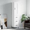 vidaXL Highboard Wei&szlig; 34,5x34x180 cm Holzwerkstoff