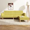 vidaXL Schlafsofa 2-Sitzer mit Fu&szlig;hocker Gr&uuml;n Stoff