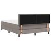 vidaXL Boxspringbett mit Matratze Taupe 140 x 200 cm Stoff