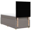 vidaXL Boxspringbett mit Matratze Taupe 90x200 cm Stoff