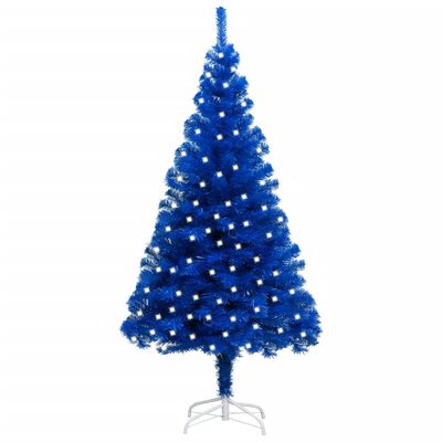 vidaXL Künstlicher Weihnachtsbaum mit Beleuchtung & Ständer Blau 240cm