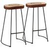vidaXL 3-tlg. Bar-Set Raues Mangoholz und Metall