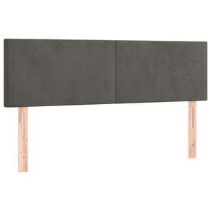 vidaXL Kopfteile Dunkelgrau 144x5x78/88 cm Samt