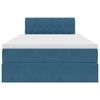 vidaXL Aufbewahrungsbett mit Matratze Blau 120 x 190 cm Samt