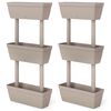 vidaXL Pflanzk&uuml;bel 6-tlg. 100 cm Taupe