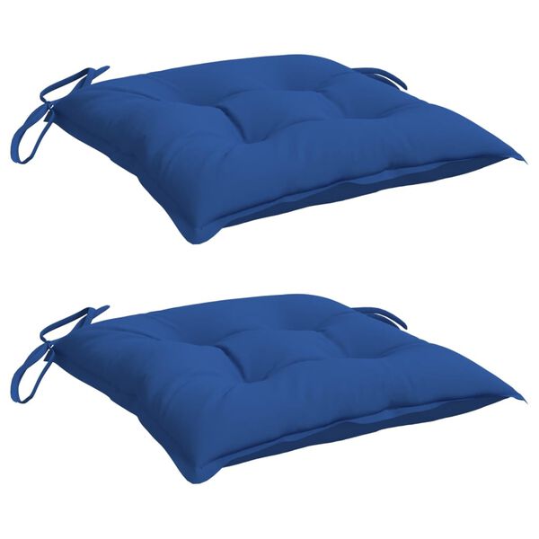 vidaXL Stuhlkissen 2 Stk. Blau 40x40x7 cm Oxford-Gewebe
