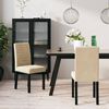 vidaXL Esszimmerst&uuml;hle 2 Stk. Creme Samt
