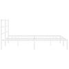 vidaXL Bettgestell mit Kopfteil Metall Wei&szlig; 193x203 cm