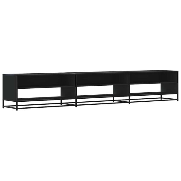 vidaXL TV-Schrank Schwarz 270x40x46 cm Holzwerkstoff