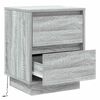 vidaXL Nachttisch mit Schubladen Grau 39 x 34,5 x 50 cm Holzwerkstoff