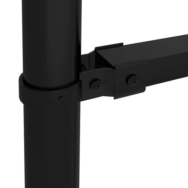 vidaXL Gartenzaun mit Speerspitze Stahl 1070 x 75 cm Schwarz