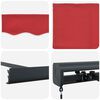 vidaXL Einziehbare Markise Rot 4 x 3 m Leinen und Aluminium