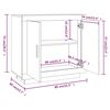 vidaXL Sideboard Grau Sonoma 80x40x75 cm Holzwerkstoff