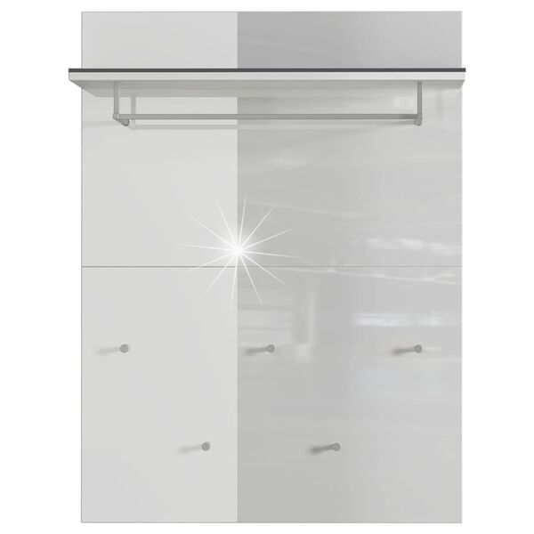 Germania Garderobenpaneel GW-Rimini 75x30x101 cm Graphit und Wei&szlig;