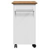 vidaXL K&uuml;chenwagen BODO Wei&szlig; und Braun 72x45x80 cm