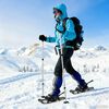 vidaXL 3 in 1 Schneeschuhe mit Wanderst&ouml;cken Silber und Schwarz