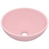 vidaXL Luxus-Waschbecken Rund Matt Rosa 32,5x14 cm Keramik