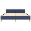 vidaXL Bettgestell mit Kopfteil ohne Matratze Blau 140x190 cm Stoff