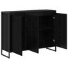 vidaXL Seitenschrank Schwarz Eichen-Optik 96,5 x 30 x 75 cm